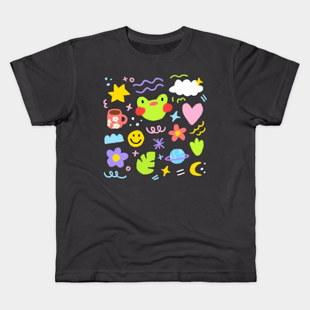 Doodle Kids T-Shirt by Mangayubecik